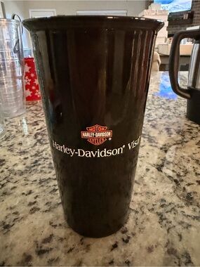 Harley-Davidson Black Ceramic Mug with Orange Logo